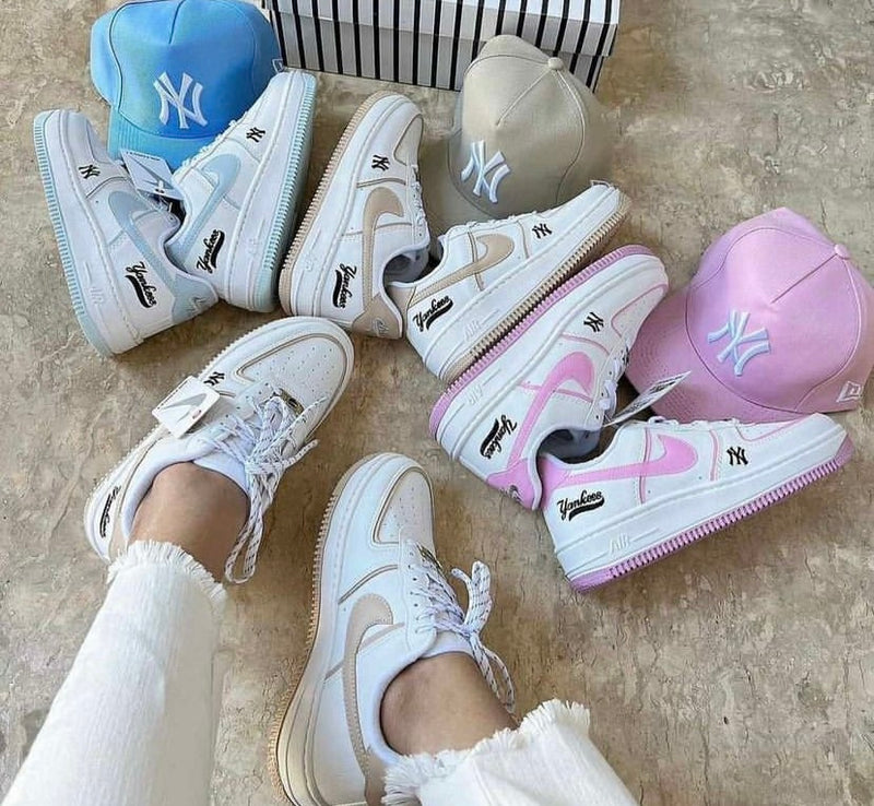 Air Force 1 lançamento NY rosa oferta + relógio de brinde