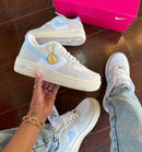 Air Force 1 Blue Coin lançamento oferta + relógio de brinde