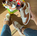 Dunk Low Marrom/Bege lançamento oferta + relógio de brinde