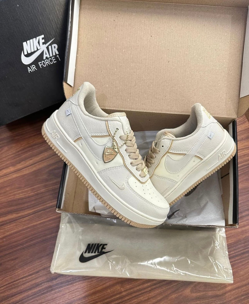 Air Force 1 medalha bege unissex lançamento oferta + relógio de brinde